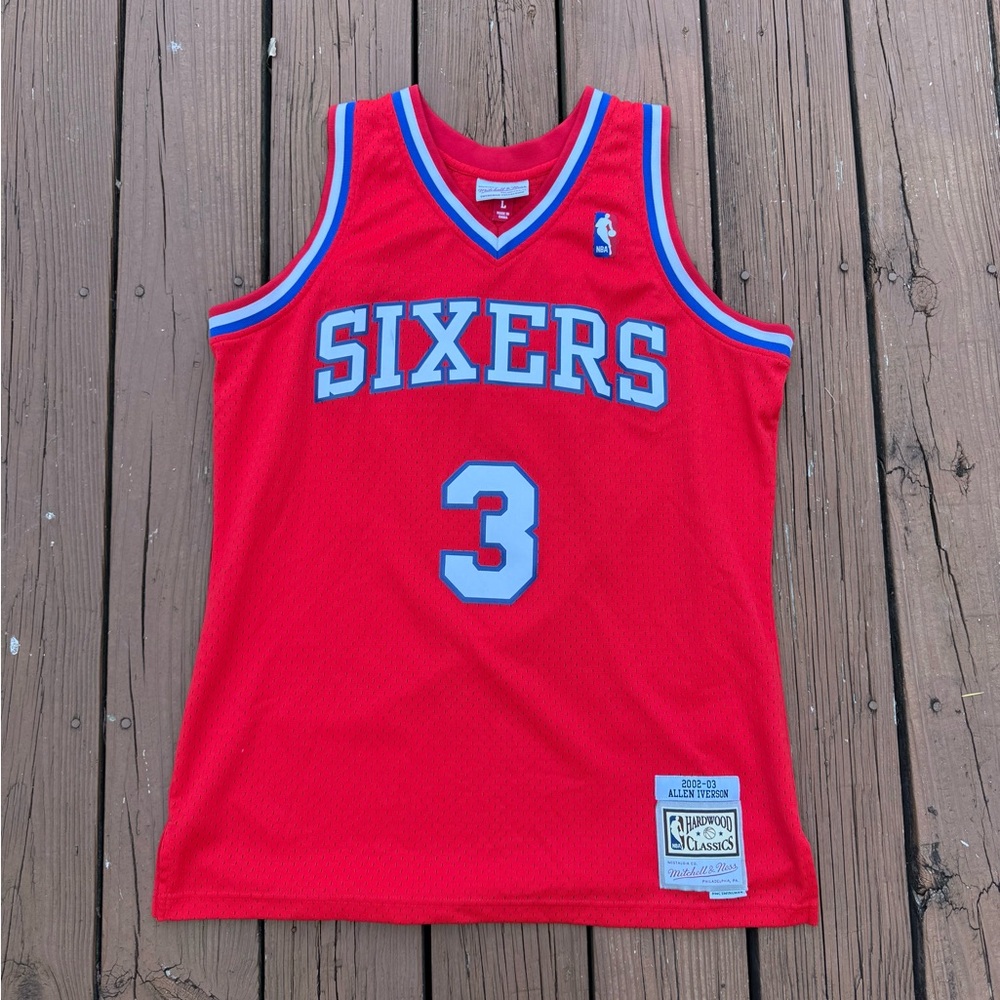 Allen Iverson Philadelphia 76ers NBA Jersey Mitchell & Ness Hardwood Classics